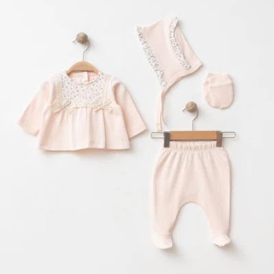 IŞIL BABY KIZ 0/3-0/3-3/6 AY ROBA DESENLİ 5Lİ SET
