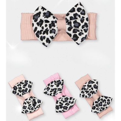 KAYRA BABY KIZ 0-18 AY RAPORLU LEOPAR SAÇBANDI 6LI