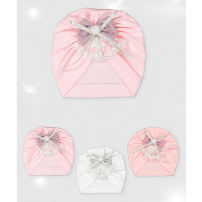 KAYRA BABY KIZ FİYONKLU TÜLLÜ PENYE BONE 12Lİ