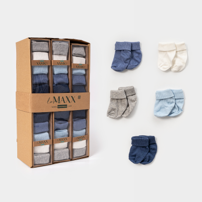 LOVEMAXX ERKEK 0/3-3/6 AY 5Lİ ÇORAP 12Lİ BOX