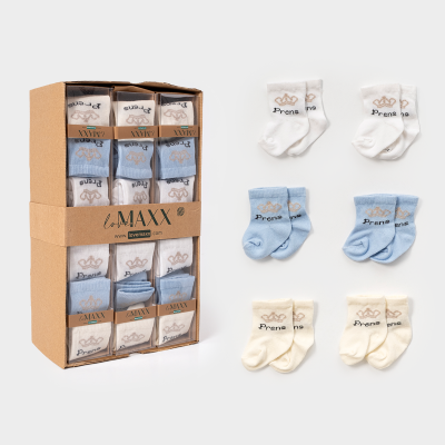LOVEMAXX ERKEK 0/3-3/6 AY PRENS 6LI ÇORAP 12Lİ BOX