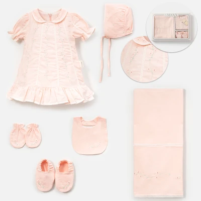 LOVEMAXX KIZ 0-3 AY PAPATYA NAKIŞLI KUTULU 6LI SET