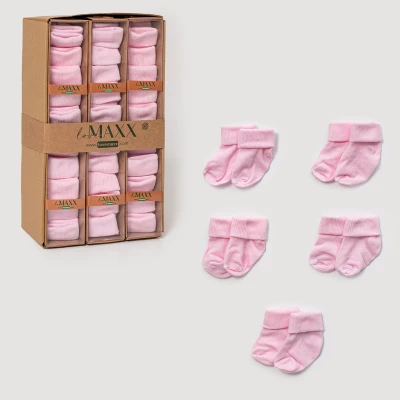 LOVEMAXX KIZ 0/3-3/6 AY 5Lİ ÇORAP 12Lİ KUTU