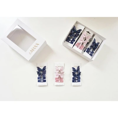 LOVEMAXX KIZ KELEBEKLİ 4LÜ TOKA SET