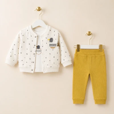 MELİSA BEBE UNISEX 3-6-9-12 AY 3LÜ TAKIM