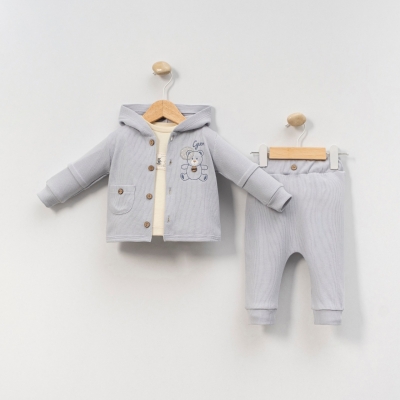 MINI CAYZEN MEN'S 3-PIECE SUIT WITH FRONT POCKETS 6-9-12 MONTHS