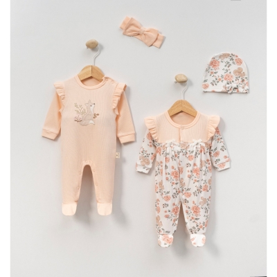 MİNİ CAYZEN KIZ 3-6 AY SİNCAP NAKIŞLI 2Lİ TULUM