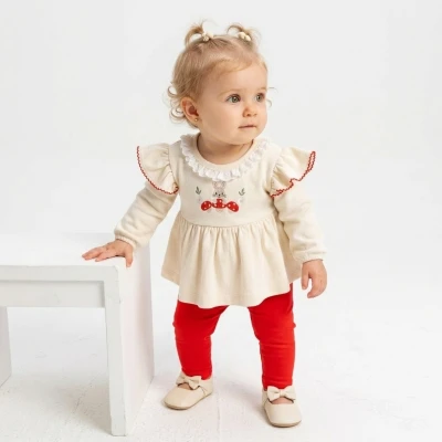 MİNİ CAYZEN KIZ 6-9-12 AY MANTAR NAKIŞLI İKİLİ TAK
