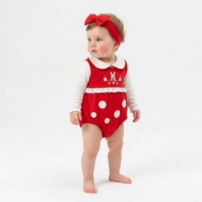 MİNİ CAYZEN KIZ 6-9-12 AY MANTAR NAKIŞLI ROMPER