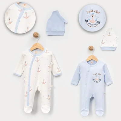 MİNİSSE UNISEX 3-6 AY ÇAPA BASKILI 2 Lİ TULUM