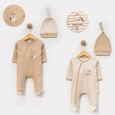 MİNİSSE UNISEX 3/6 AY  ÇİZGİLİ 2Lİ TULUM
