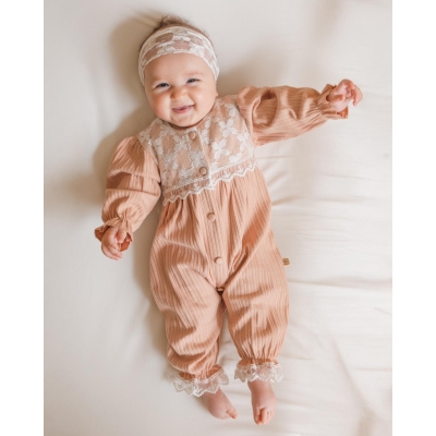 MİZEYN GIRL 3-6-9 MONTHS PERLA BABY GIRL JUMPSUIT