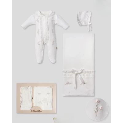MOONSTAR KIZ 0-3 AY BEBEK 3LÜ SET