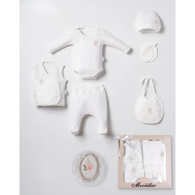 MOONSTAR KIZ 0-3 AY BEBEK 6LI SET