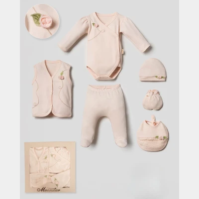 MOONSTAR KIZ 0-3 AY BEBEK 6LI SET