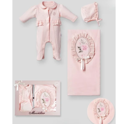 MOONSTAR KIZ 0-3 AY BEBEK SET