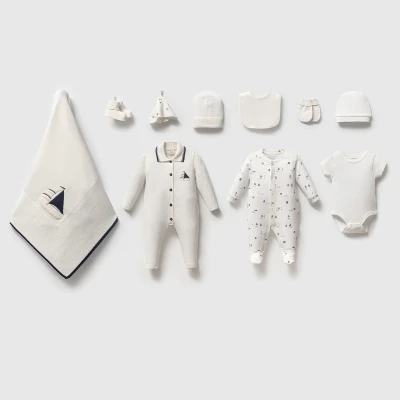 NIPPERLAND ERKEK 0-3 AY MARINE 10LU SET 