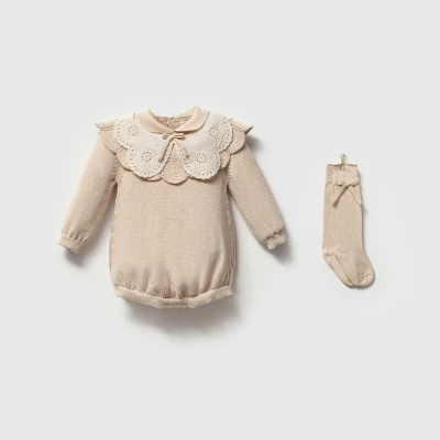 NIPPERLAND KIZ 3-6-9-12 AY DANTEL YAKA ROMPER