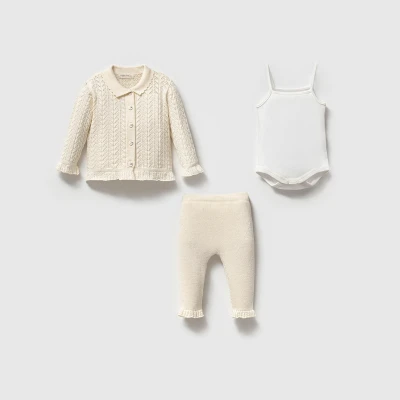 NİPPERLAND KIZ 3-6-9-12 AY ELEGANT 2Lİ TAKIM