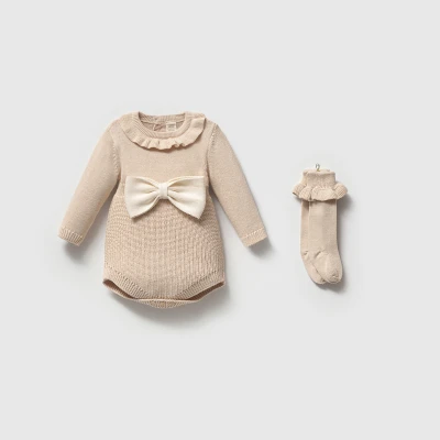 NIPPERLAND KIZ 3-6-9-12 AY FİYONKLU ROMPER