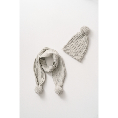 NİPPERLAND UNISEX 0-6 AY FİTİL DESENLİ BERE TAKIM