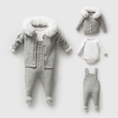 NİPPERLAND UNISEX 3-6-9-12 AY SALOPETLİ TAKIM