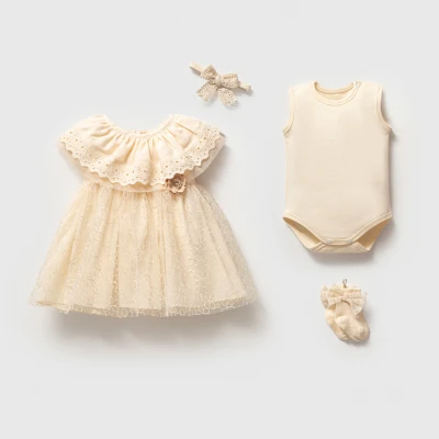 NOYNOY KIZ 3-6 AY YAKA FIRFIRLI 4LÜ TAKIM