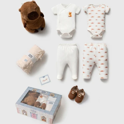NOYNOY UNISEX 0-6 AY KAPİBARA OYUNCAKLI 7 PARÇA SET
