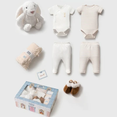 NOYNOY UNISEX 0-6 AY TAVŞAN OYUNCAKLI 7 PARÇA SET