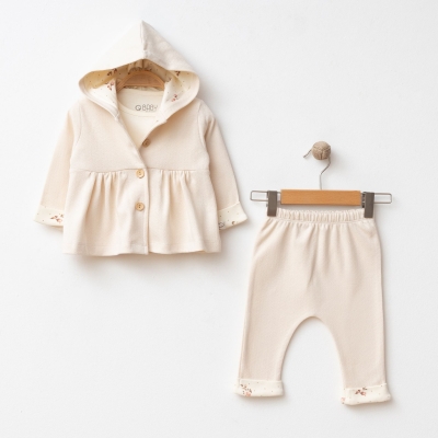 OBABY GIRLS 6-9-12-18 MONTHS JACQUARD 3-PIECE SUIT