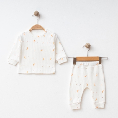 OBABY UNISEX 6-9-12-18 AY AY BASKILI 2Lİ TAKIM