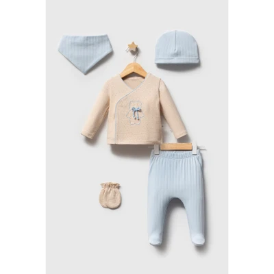 TONGS BABY ERKEK 0-1 AY NEWBORN 5Lİ ZIBIN SET