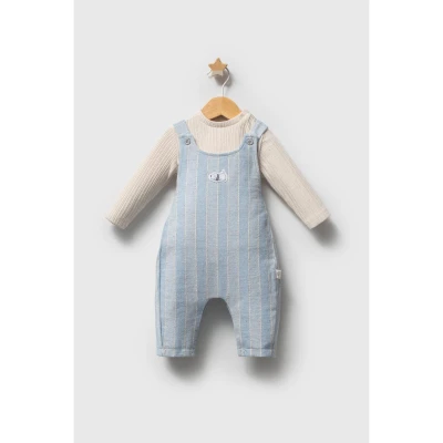 TONGS BABY ERKEK 3-6-9 AY ÇİZGİLİ SALOPET