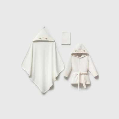 TONGS BABY KIZ 0-12 AY NEWBORN BORNOZ SET
