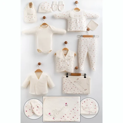 TONTON BEBE KIZ 0-3 AY FLOWER BEBE 10LU SET