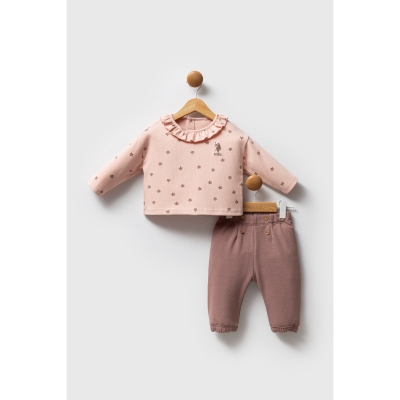 US POLO KIZ 6-9-12-18-24-36 AY 2Lİ TAKIM