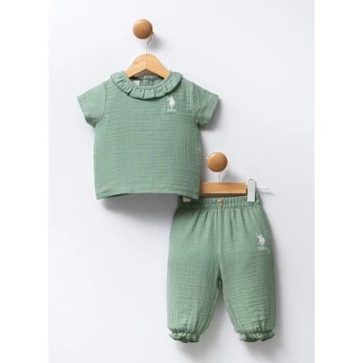 US POLO KIZ 6-9-12-18-24-36 AY 2Lİ TAKIM