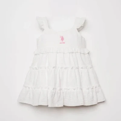 US POLO KIZ 6-9-12-18-24-36 AY ELBİSE