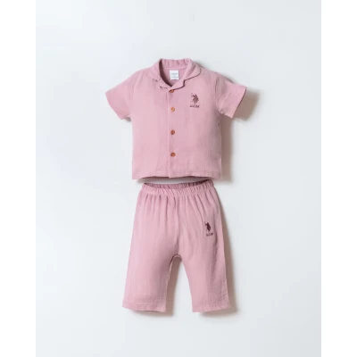 US POLO KIZ 6-9-12-18-24-36 AY PİJAMA TAKIMI