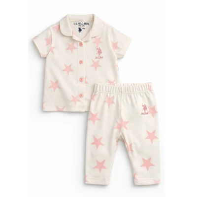 US POLO KIZ 6-9-12-18-24-36 AY PİJAMA TAKIMI