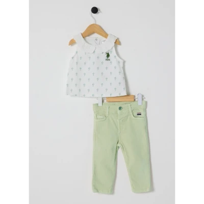 US POLO KIZ 9-12-18-24-36 AY 2Lİ TAKIM
