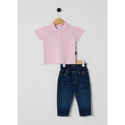 US POLO KIZ 9-12-18-24-36 AY 2Lİ TAKIM