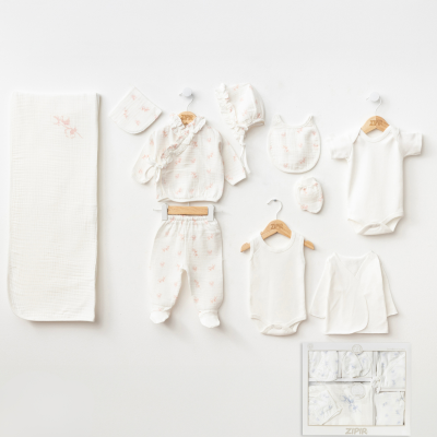ZIPIR UNISEX 0-3 AY MÜSLİN 10 LU SET