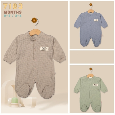 BEYAZ BEBEK ERKEK 3-6 AY PETEKLİ PATİKLİ TULUM