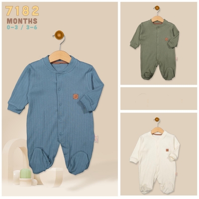 BEYAZ BEBEK ERKEK 3-6 AY FİTİLLİ PATİKLİ TULUM