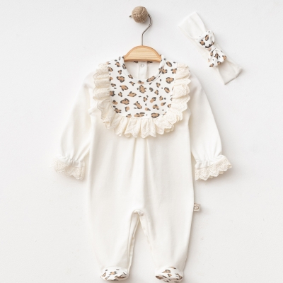 OBABY KIZ 0/3-0/3-3/6 AY FİSTOLU LEOPARLI TULUM