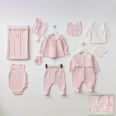MİNİZEYN KIZ 0-3 AY ELEGANT 10LU SET