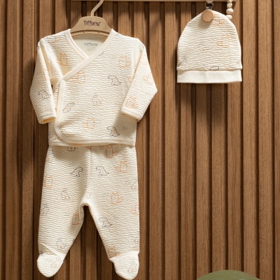 TİFFANY UNISEX 0-3 AY CATS AND DOGS 3LÜ SET