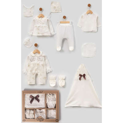BEBLY KIDS KIZ 0-3 AY ÇİÇEKLİ MÜSLİN 10LU SET