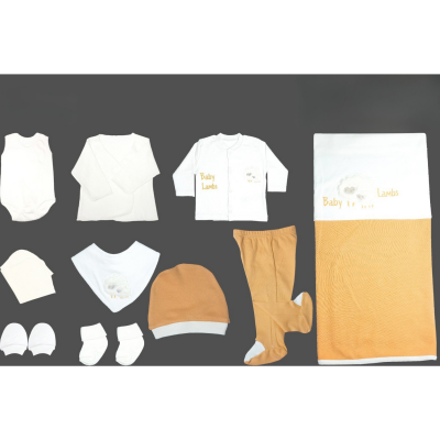 NENNY BABY UNISEX 0-3 AY KUZU NAKIŞLI 10LU SET